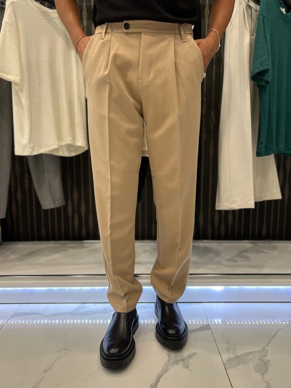 Pantalone a palazzo beige