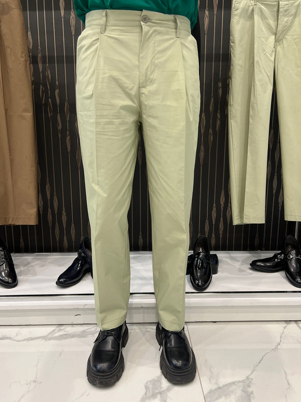 Pantalone verde salvia a palazzo